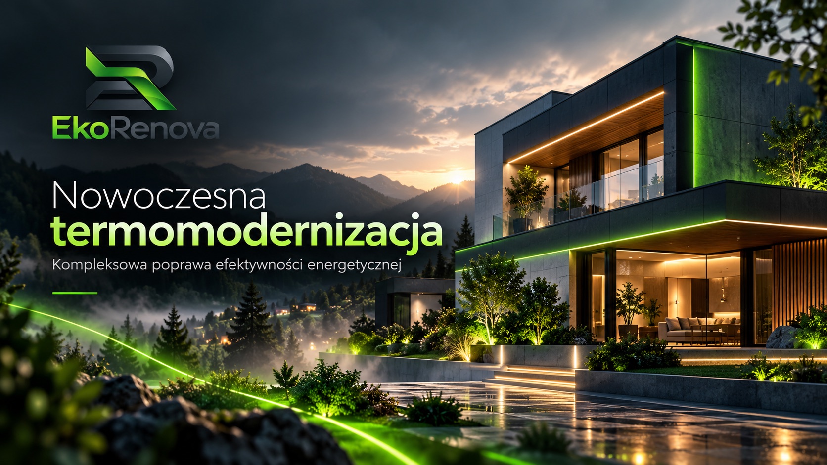 Grafika EkoRenova: nowoczesna termomodernizacja domu